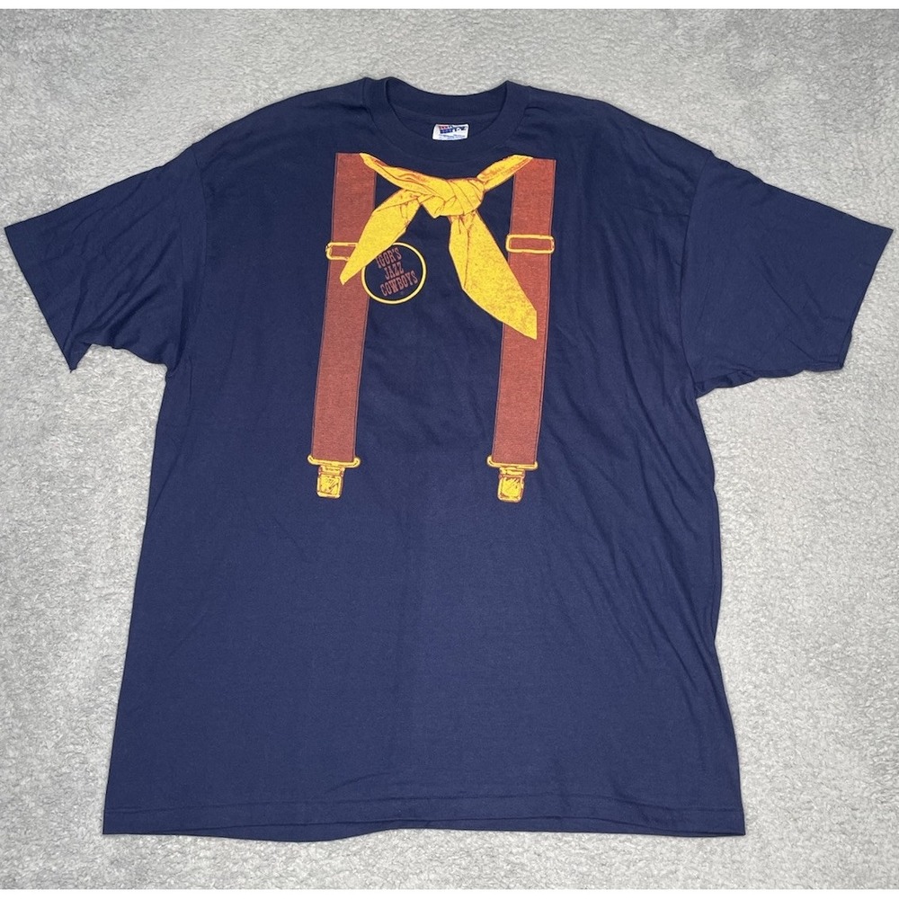 VTG 90s Igors Jazz Cowboys T Shirt Western WILD WEST BAND Hanes Beefy T Mens 2XL